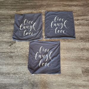 Emvency 'Live Laugh Love' Pillow Covers